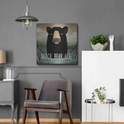 Luxe Metal Art 'Skinny Dip Black Bear Ale' by Ryan Fowler, Metal Wall Art,24x24