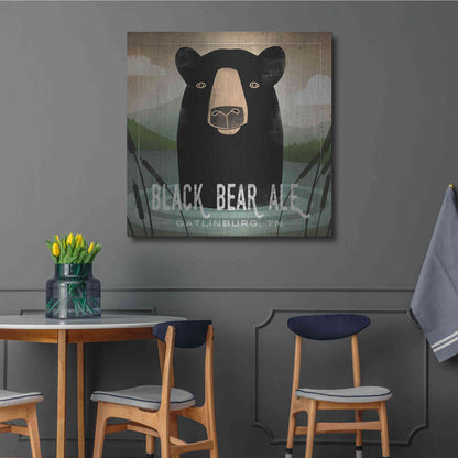 Luxe Metal Art 'Skinny Dip Black Bear Ale' by Ryan Fowler, Metal Wall Art,36x36