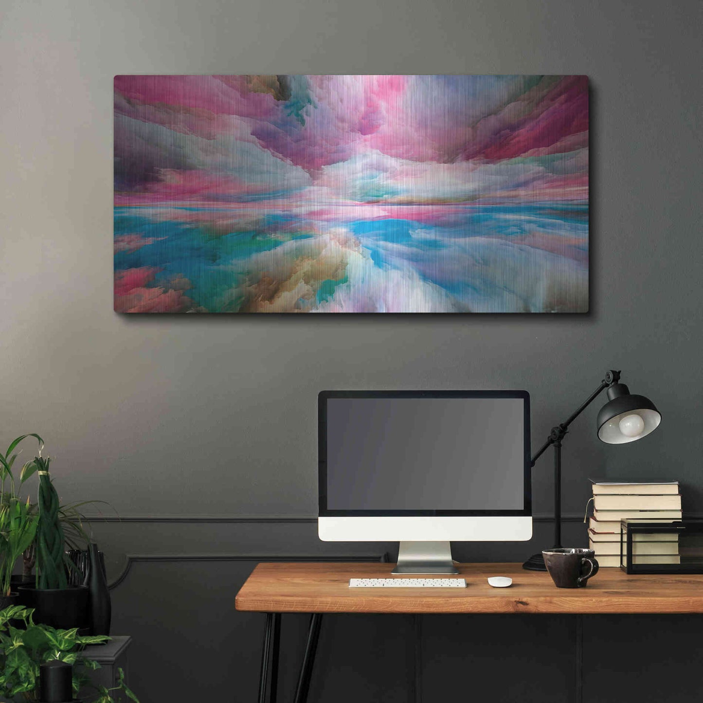 Luxe Metal Art 'Emotional Madness' by Epic Portfolio, Metal Wall Art,48x24