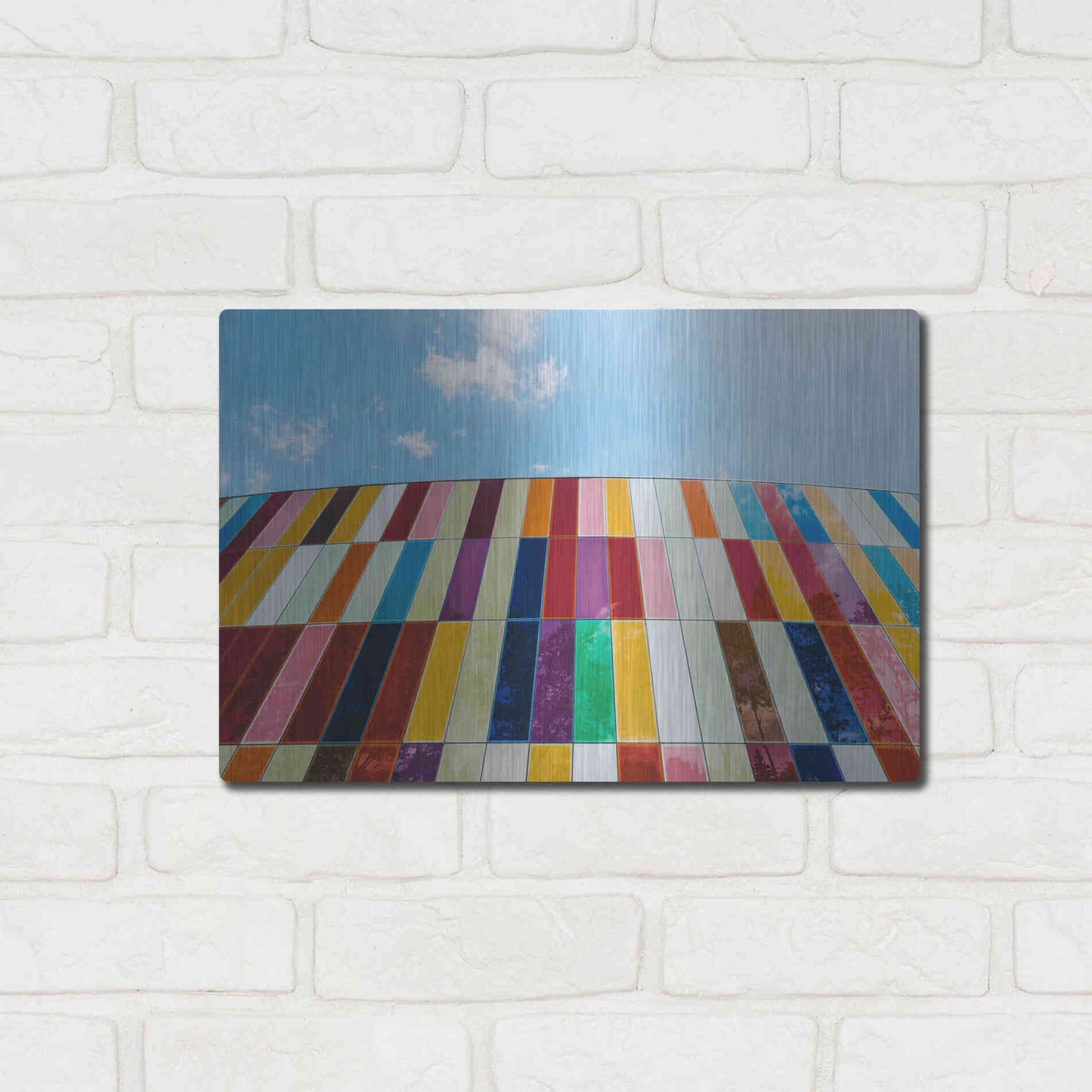 Luxe Metal Art 'Glass Rainbow' by Epic Portfolio, Metal Wall Art,16x12