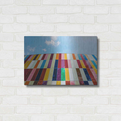 Luxe Metal Art 'Glass Rainbow' by Epic Portfolio, Metal Wall Art,24x16