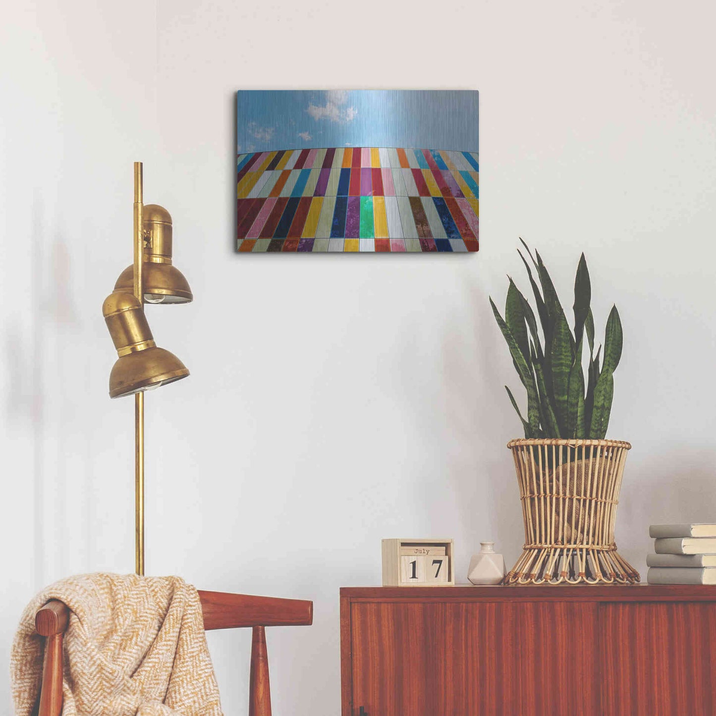 Luxe Metal Art 'Glass Rainbow' by Epic Portfolio, Metal Wall Art,24x16