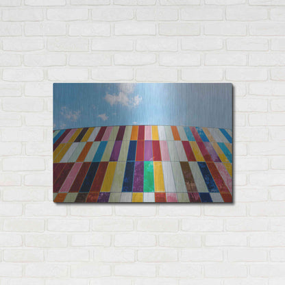 Luxe Metal Art 'Glass Rainbow' by Epic Portfolio, Metal Wall Art,36x24