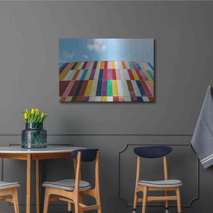Luxe Metal Art 'Glass Rainbow' by Epic Portfolio, Metal Wall Art,36x24