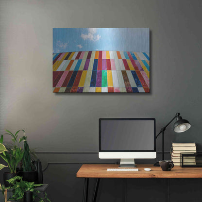 Luxe Metal Art 'Glass Rainbow' by Epic Portfolio, Metal Wall Art,36x24