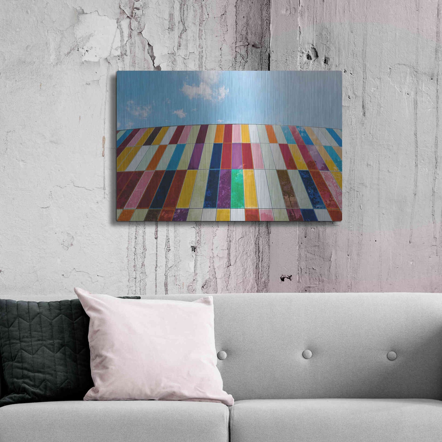 Luxe Metal Art 'Glass Rainbow' by Epic Portfolio, Metal Wall Art,36x24