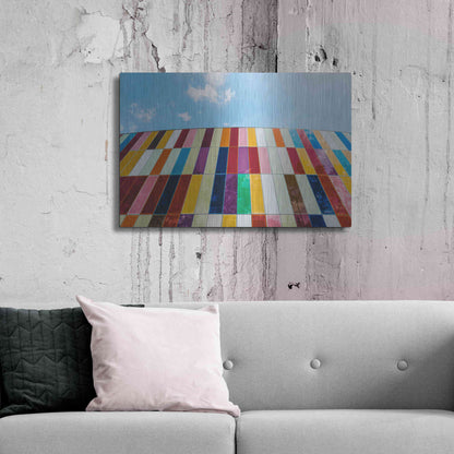 Luxe Metal Art 'Glass Rainbow' by Epic Portfolio, Metal Wall Art,36x24