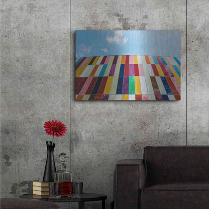 Luxe Metal Art 'Glass Rainbow' by Epic Portfolio, Metal Wall Art,36x24