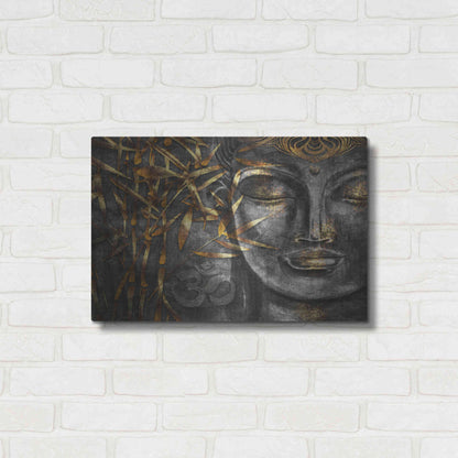 Luxe Metal Art 'Golden Budha' by Epic Portfolio, Metal Wall Art,24x16