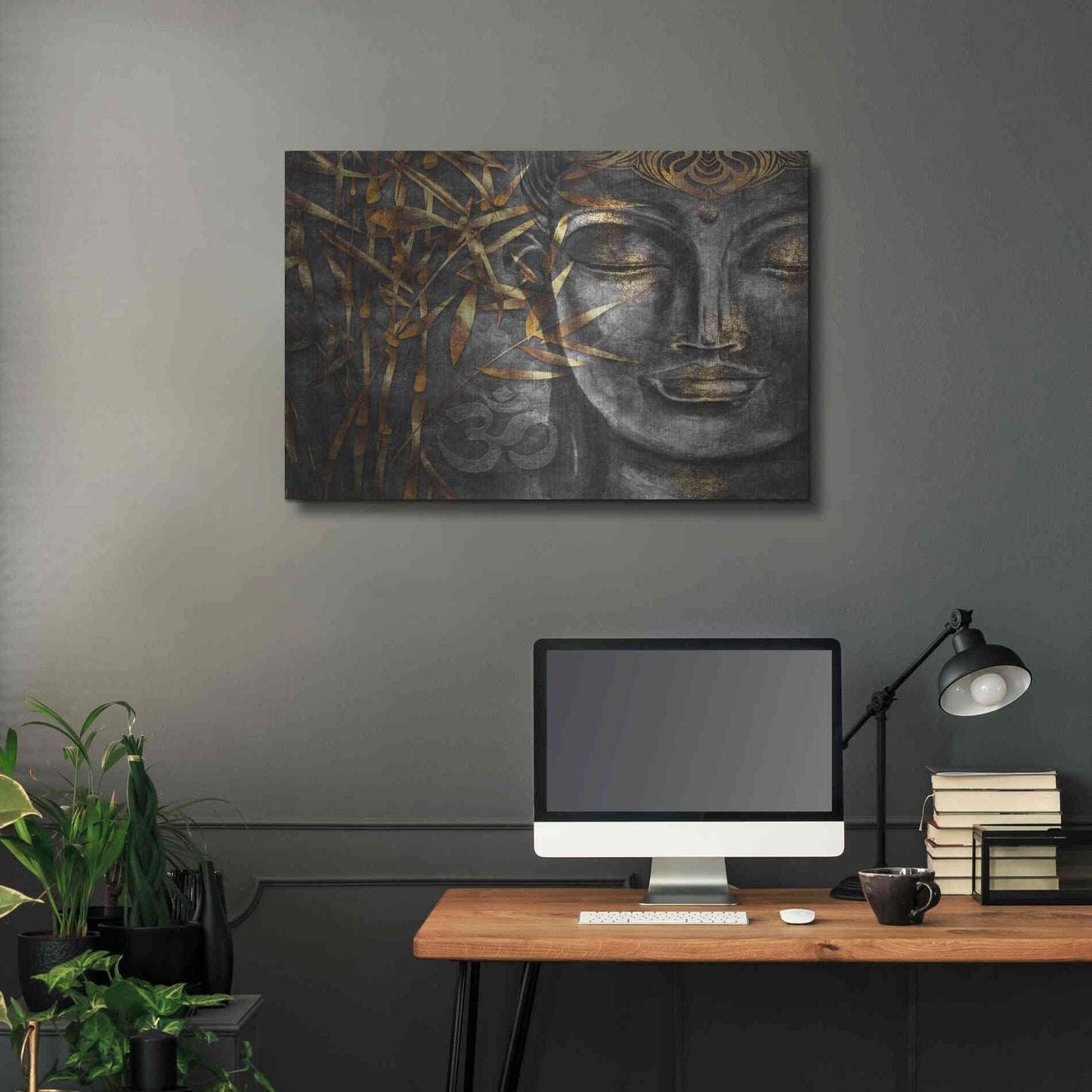 Luxe Metal Art 'Golden Budha' by Epic Portfolio, Metal Wall Art,36x24