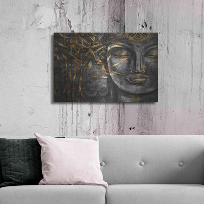 Luxe Metal Art 'Golden Budha' by Epic Portfolio, Metal Wall Art,36x24