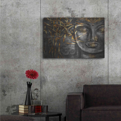 Luxe Metal Art 'Golden Budha' by Epic Portfolio, Metal Wall Art,36x24