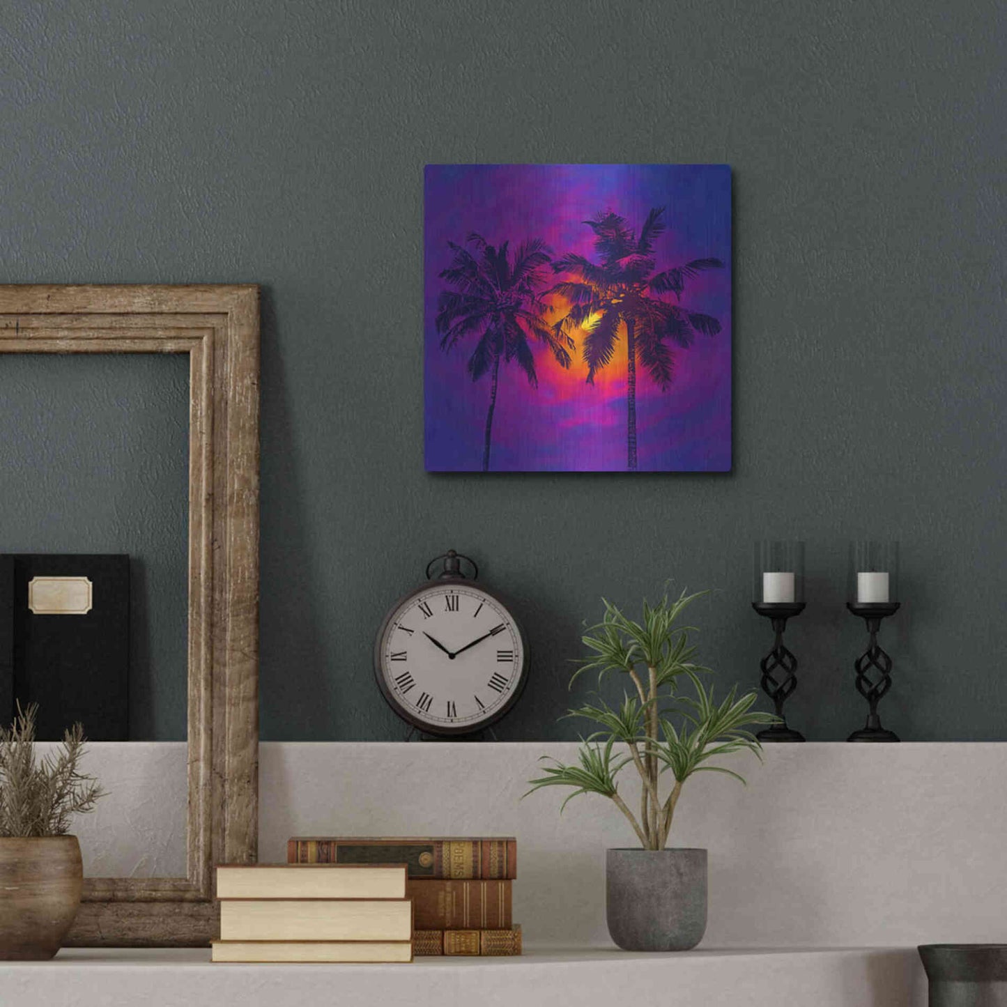 Luxe Metal Art 'Good Night Florida' by Epic Portfolio, Metal Wall Art,12x12