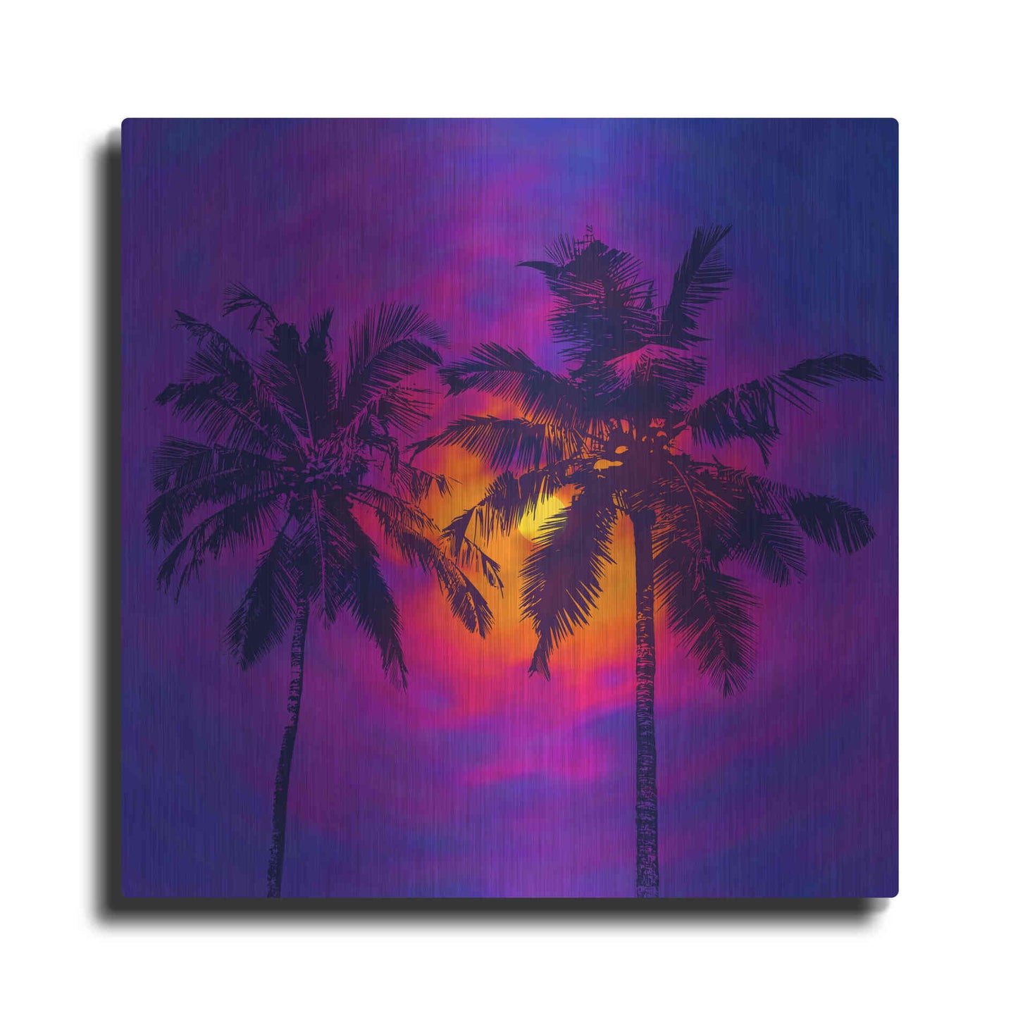 Luxe Metal Art 'Good Night Florida' by Epic Portfolio, Metal Wall Art