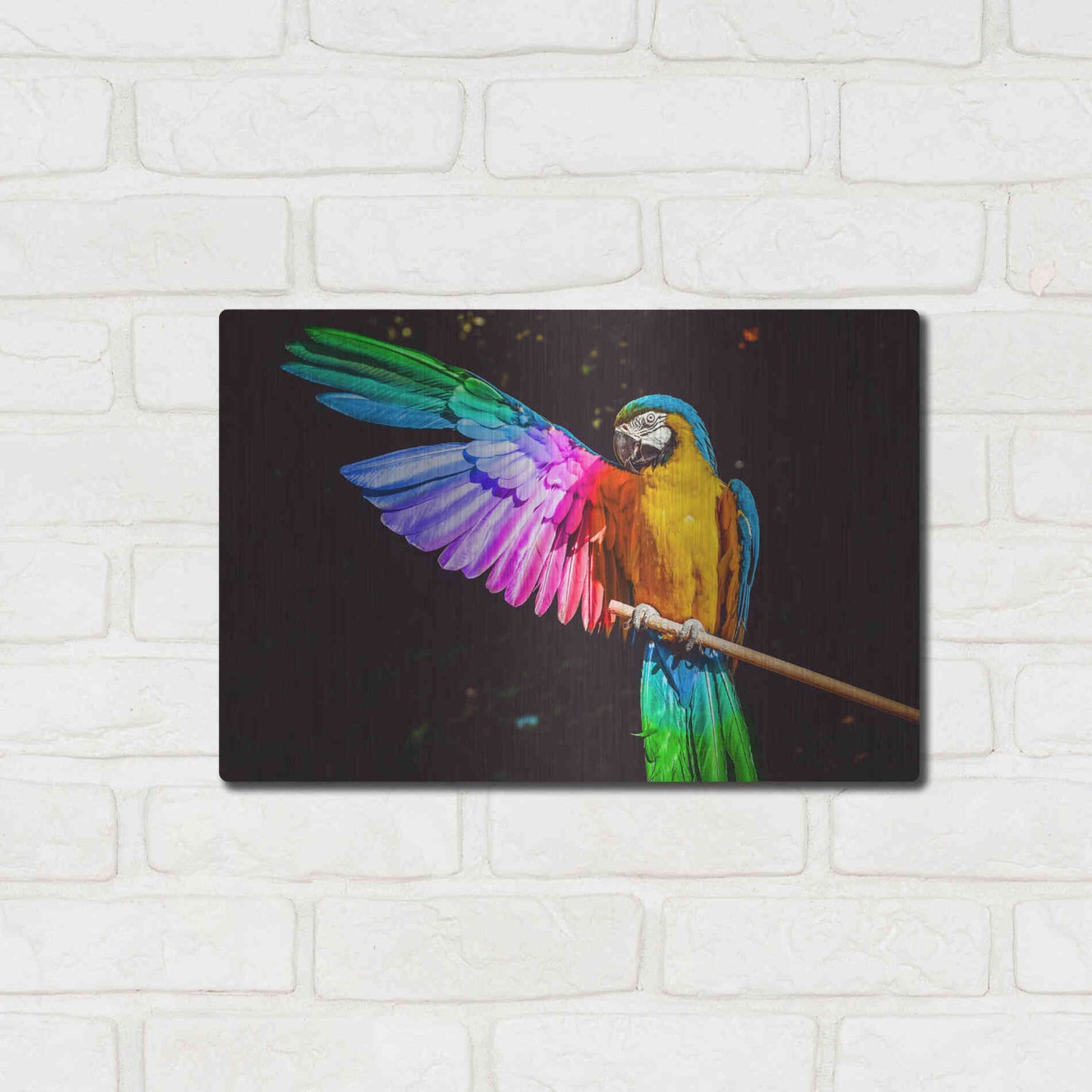 Luxe Metal Art 'Hitchhiker' by Epic Portfolio, Metal Wall Art,16x12