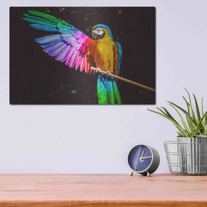 Luxe Metal Art 'Hitchhiker' by Epic Portfolio, Metal Wall Art,16x12