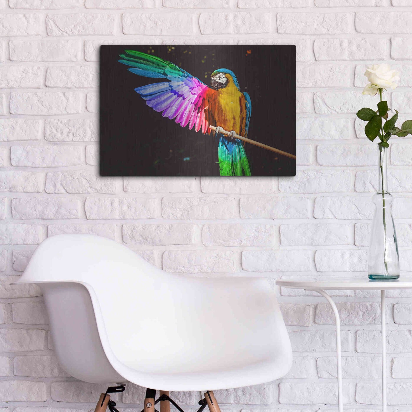 Luxe Metal Art 'Hitchhiker' by Epic Portfolio, Metal Wall Art,24x16
