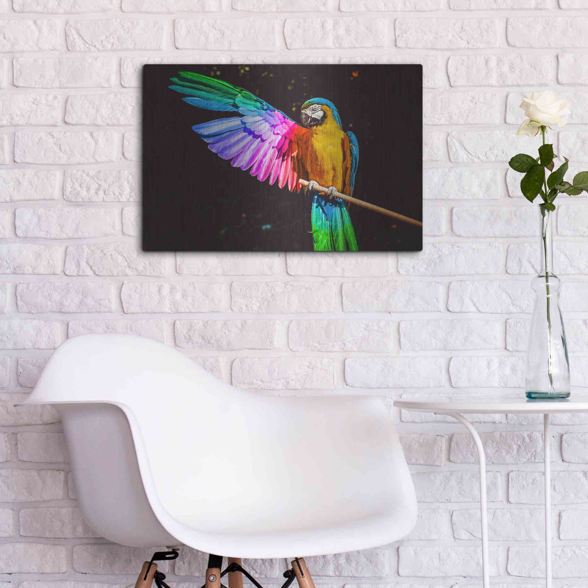 Luxe Metal Art 'Hitchhiker' by Epic Portfolio, Metal Wall Art,24x16