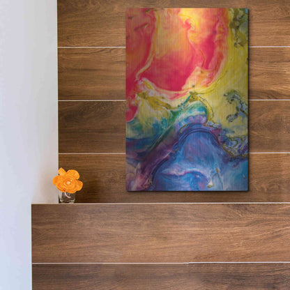 Luxe Metal Art 'Ice Cream Flow' by Epic Portfolio, Metal Wall Art,12x16