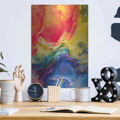 Luxe Metal Art 'Ice Cream Flow' by Epic Portfolio, Metal Wall Art,12x16