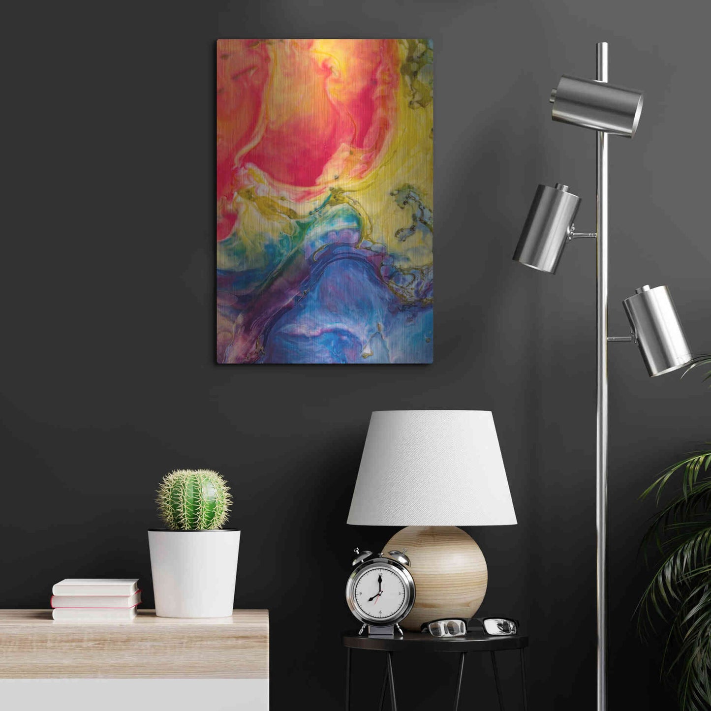 Luxe Metal Art 'Ice Cream Flow' by Epic Portfolio, Metal Wall Art,16x24