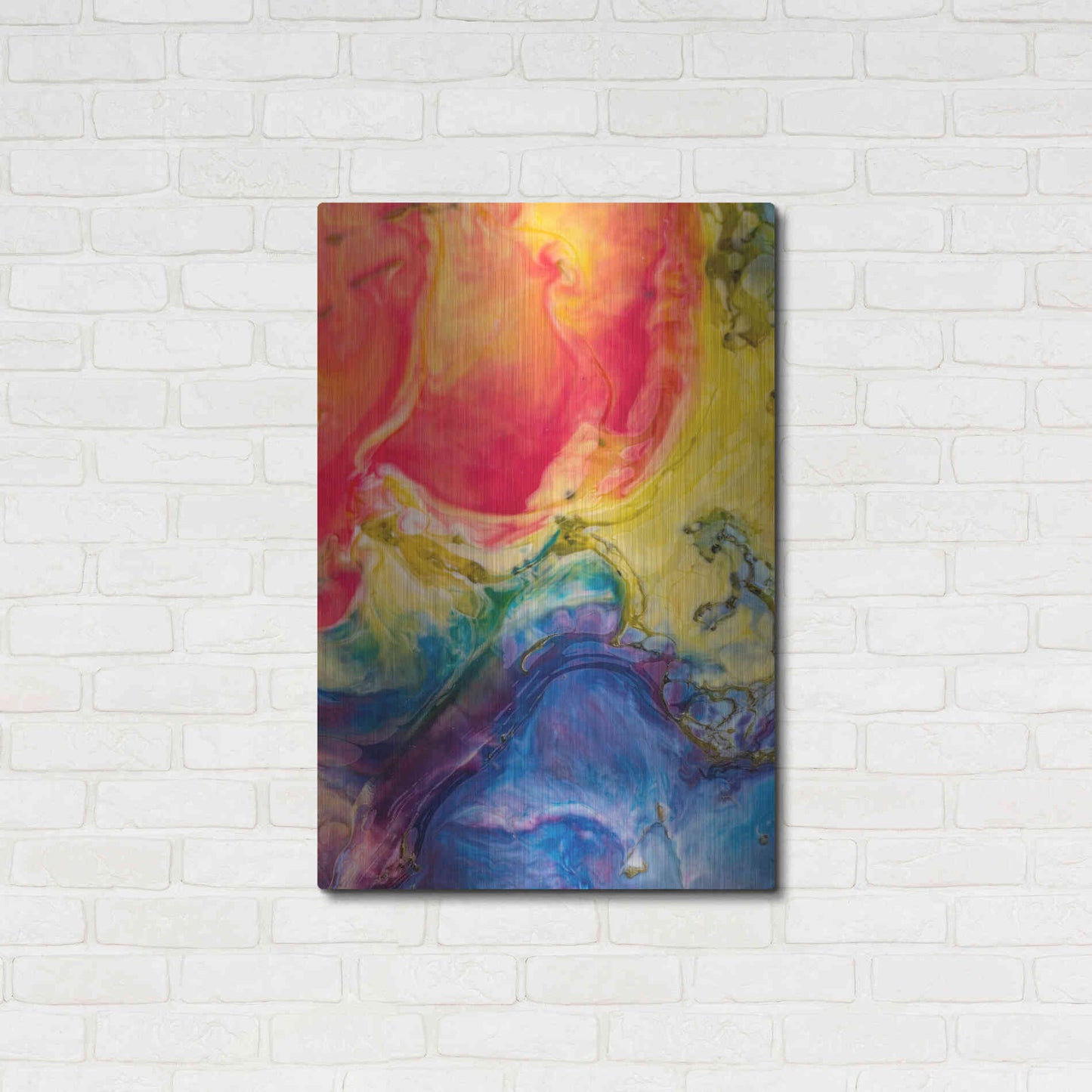 Luxe Metal Art 'Ice Cream Flow' by Epic Portfolio, Metal Wall Art,24x36