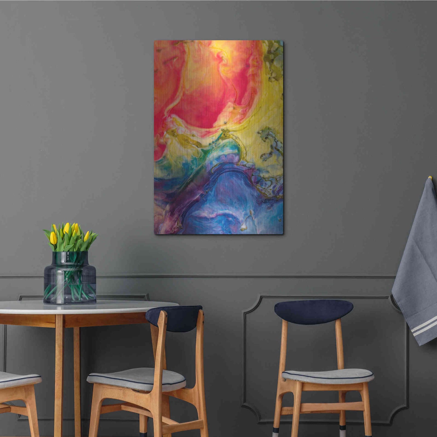 Luxe Metal Art 'Ice Cream Flow' by Epic Portfolio, Metal Wall Art,24x36