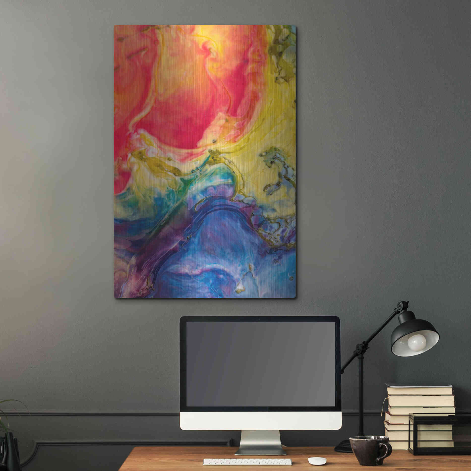 Luxe Metal Art 'Ice Cream Flow' by Epic Portfolio, Metal Wall Art,24x36