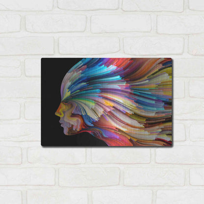 Luxe Metal Art 'In Thought' by Epic Portfolio, Metal Wall Art,16x12