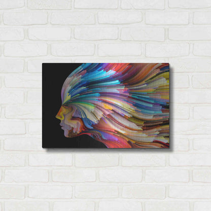 Luxe Metal Art 'In Thought' by Epic Portfolio, Metal Wall Art,24x16