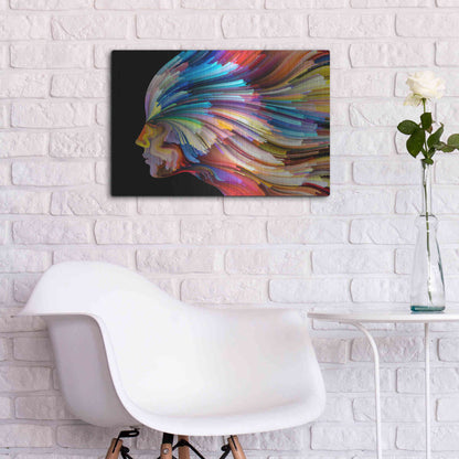 Luxe Metal Art 'In Thought' by Epic Portfolio, Metal Wall Art,24x16