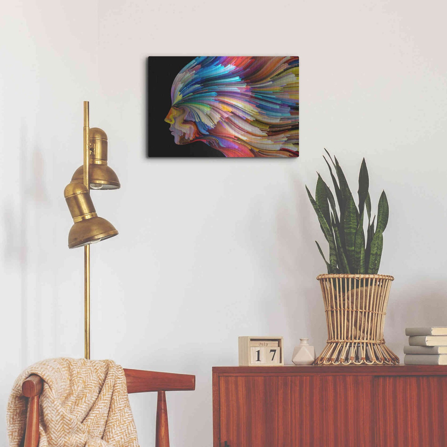 Luxe Metal Art 'In Thought' by Epic Portfolio, Metal Wall Art,24x16