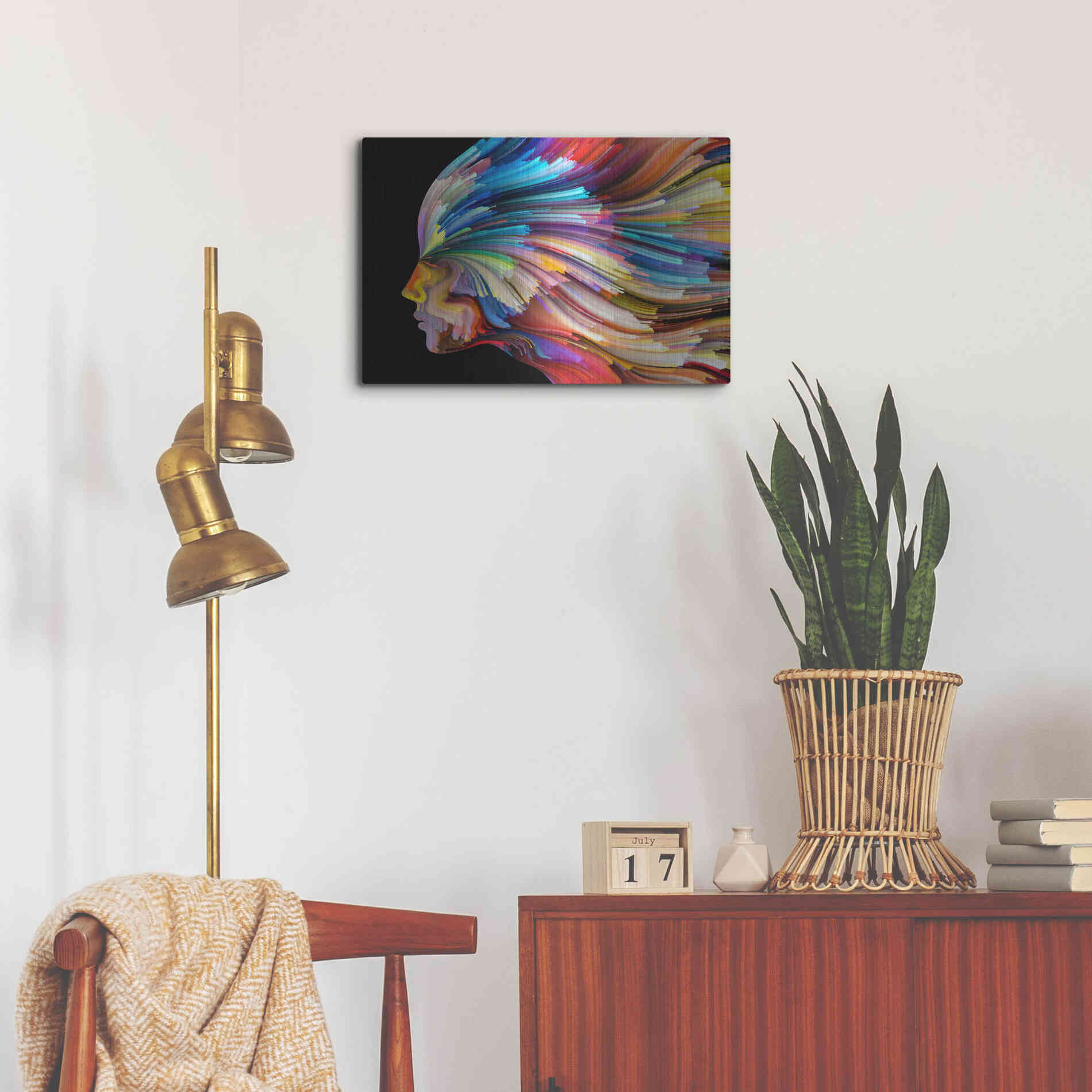 Luxe Metal Art 'In Thought' by Epic Portfolio, Metal Wall Art,24x16