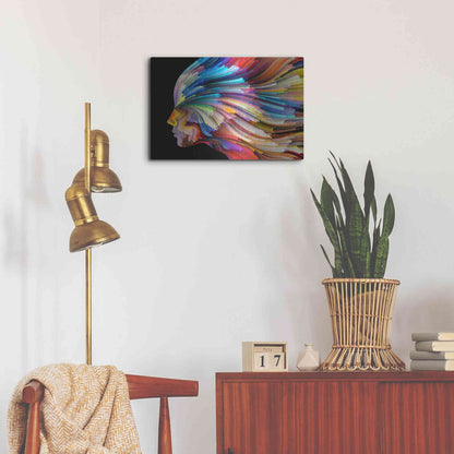 Luxe Metal Art 'In Thought' by Epic Portfolio, Metal Wall Art,24x16