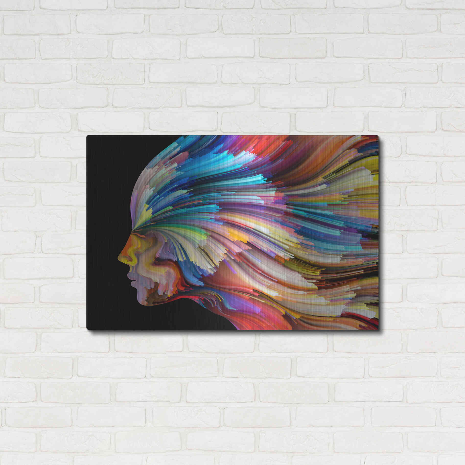 Luxe Metal Art 'In Thought' by Epic Portfolio, Metal Wall Art,36x24