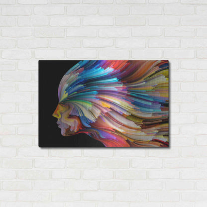 Luxe Metal Art 'In Thought' by Epic Portfolio, Metal Wall Art,36x24