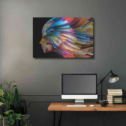 Luxe Metal Art 'In Thought' by Epic Portfolio, Metal Wall Art,36x24