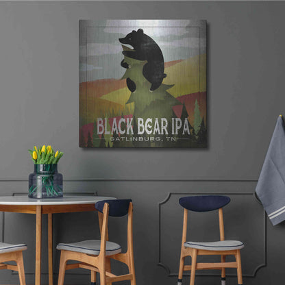 Luxe Metal Art 'Leaf Peeper Black Bear IPA' by Ryan Fowler, Metal Wall Art,36x36