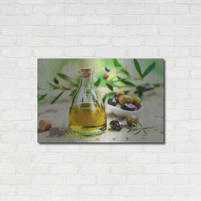 Luxe Metal Art 'Mama's Kitchen - Olive Oil' by Epic Portfolio, Metal Wall Art,36x24