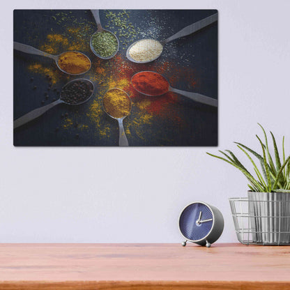 Luxe Metal Art 'Mama's Spices' by Epic Portfolio, Metal Wall Art,16x12