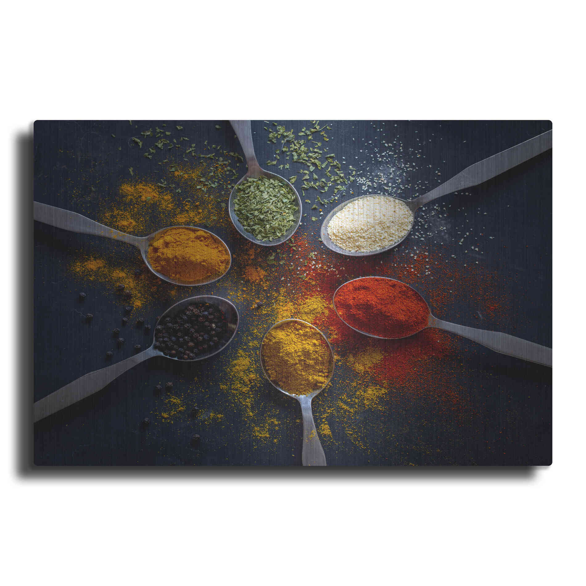Luxe Metal Art 'Mama's Spices' by Epic Portfolio, Metal Wall Art