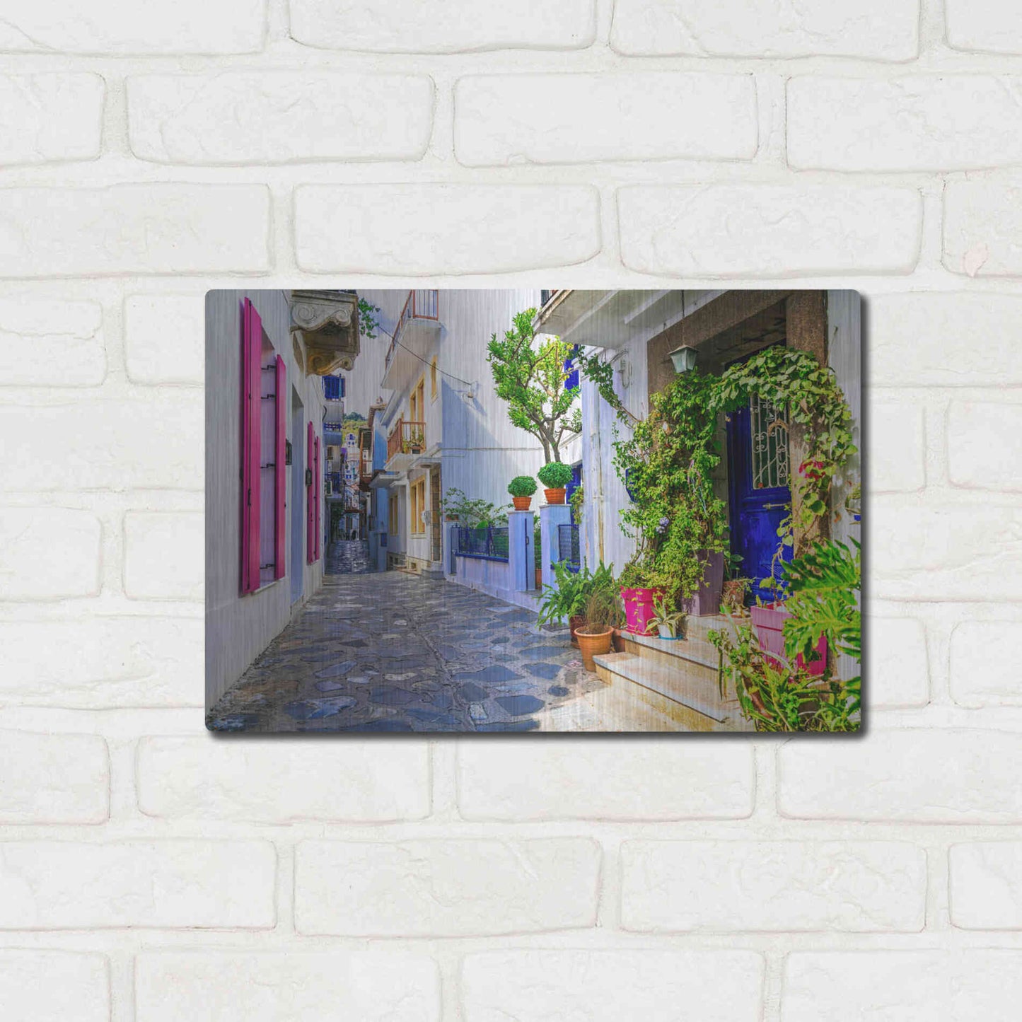 Luxe Metal Art 'Moroccan Alley ' by Epic Portfolio, Metal Wall Art,16x12