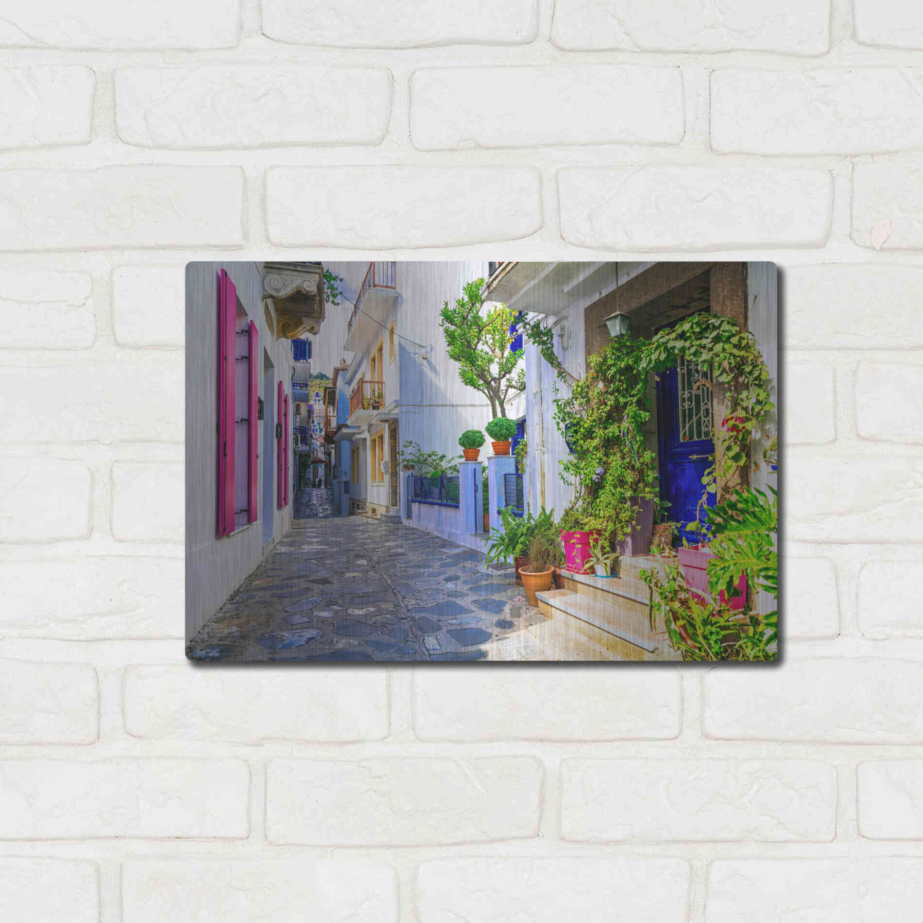 Luxe Metal Art 'Moroccan Alley ' by Epic Portfolio, Metal Wall Art,16x12