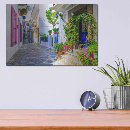 Luxe Metal Art 'Moroccan Alley ' by Epic Portfolio, Metal Wall Art,16x12