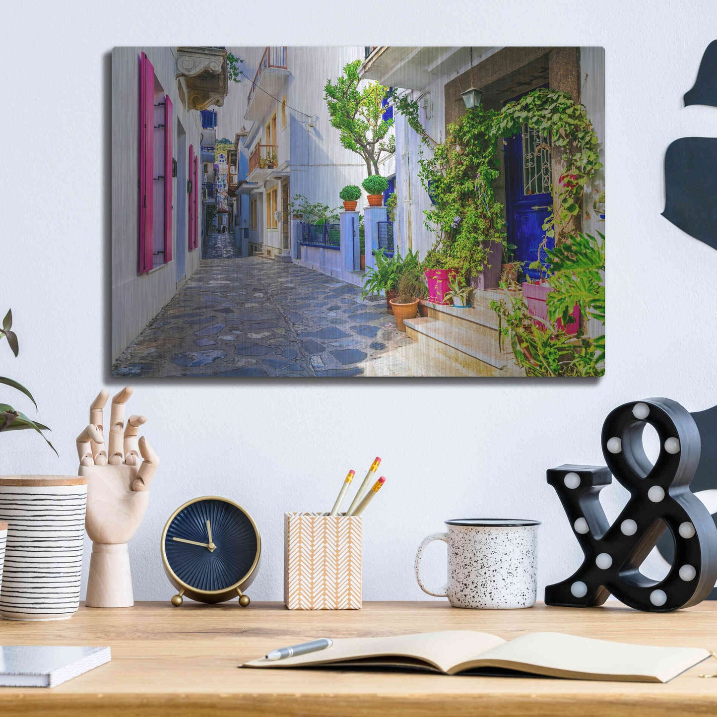 Luxe Metal Art 'Moroccan Alley ' by Epic Portfolio, Metal Wall Art,16x12