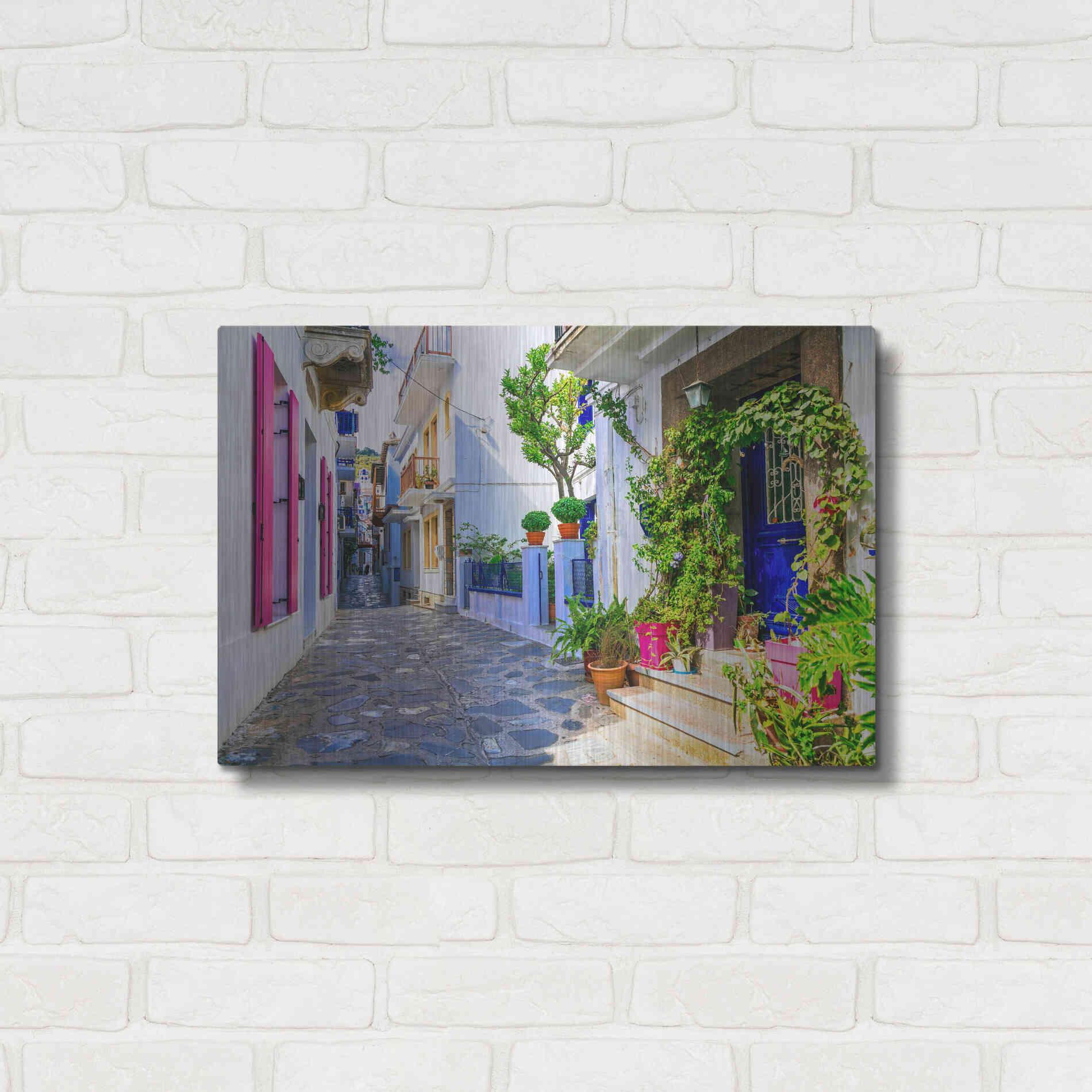 Luxe Metal Art 'Moroccan Alley ' by Epic Portfolio, Metal Wall Art,24x16