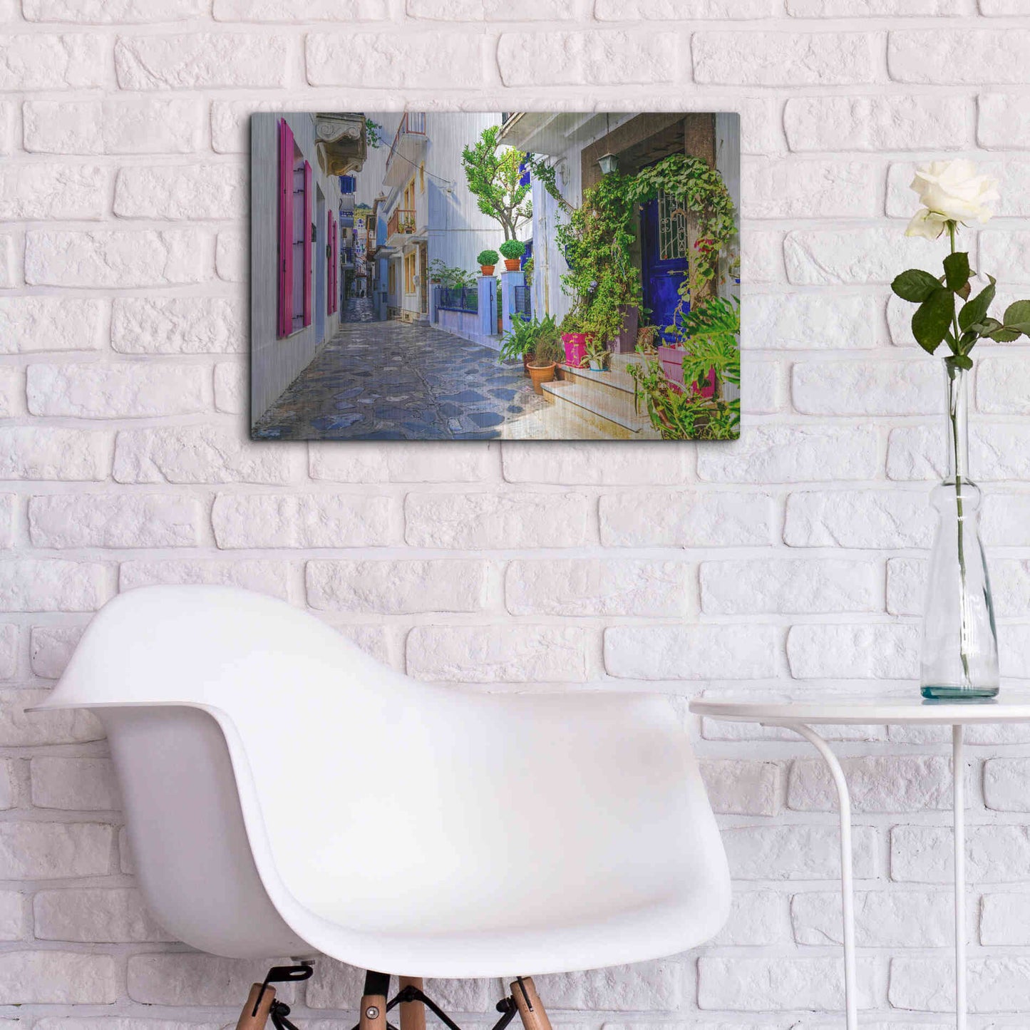 Luxe Metal Art 'Moroccan Alley ' by Epic Portfolio, Metal Wall Art,24x16