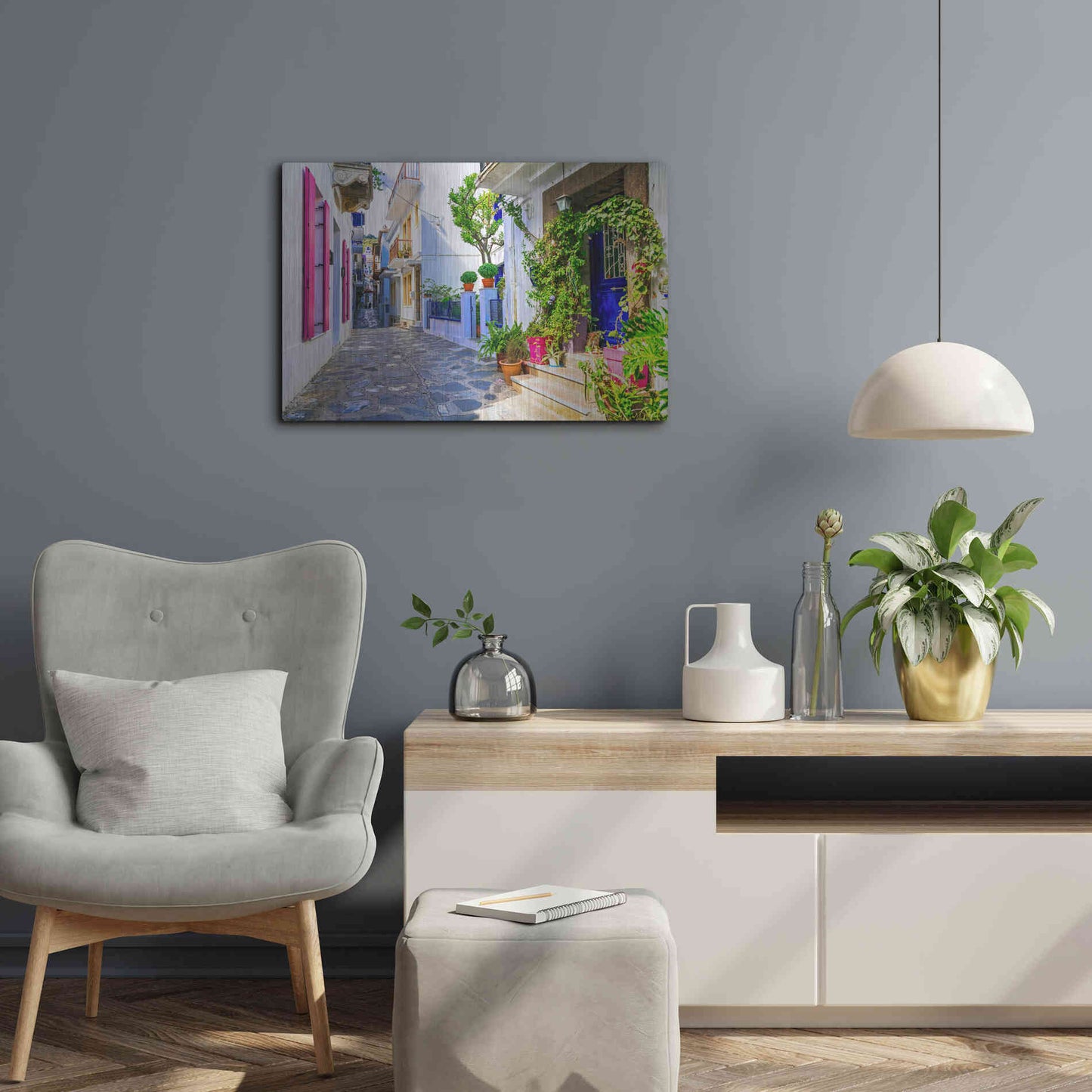 Luxe Metal Art 'Moroccan Alley ' by Epic Portfolio, Metal Wall Art,24x16