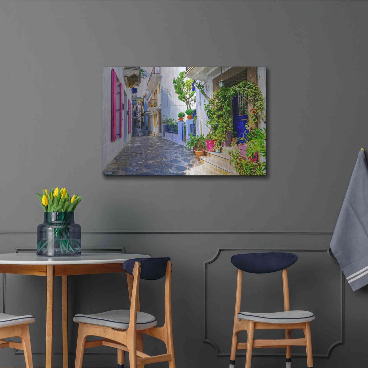 Luxe Metal Art 'Moroccan Alley ' by Epic Portfolio, Metal Wall Art,36x24