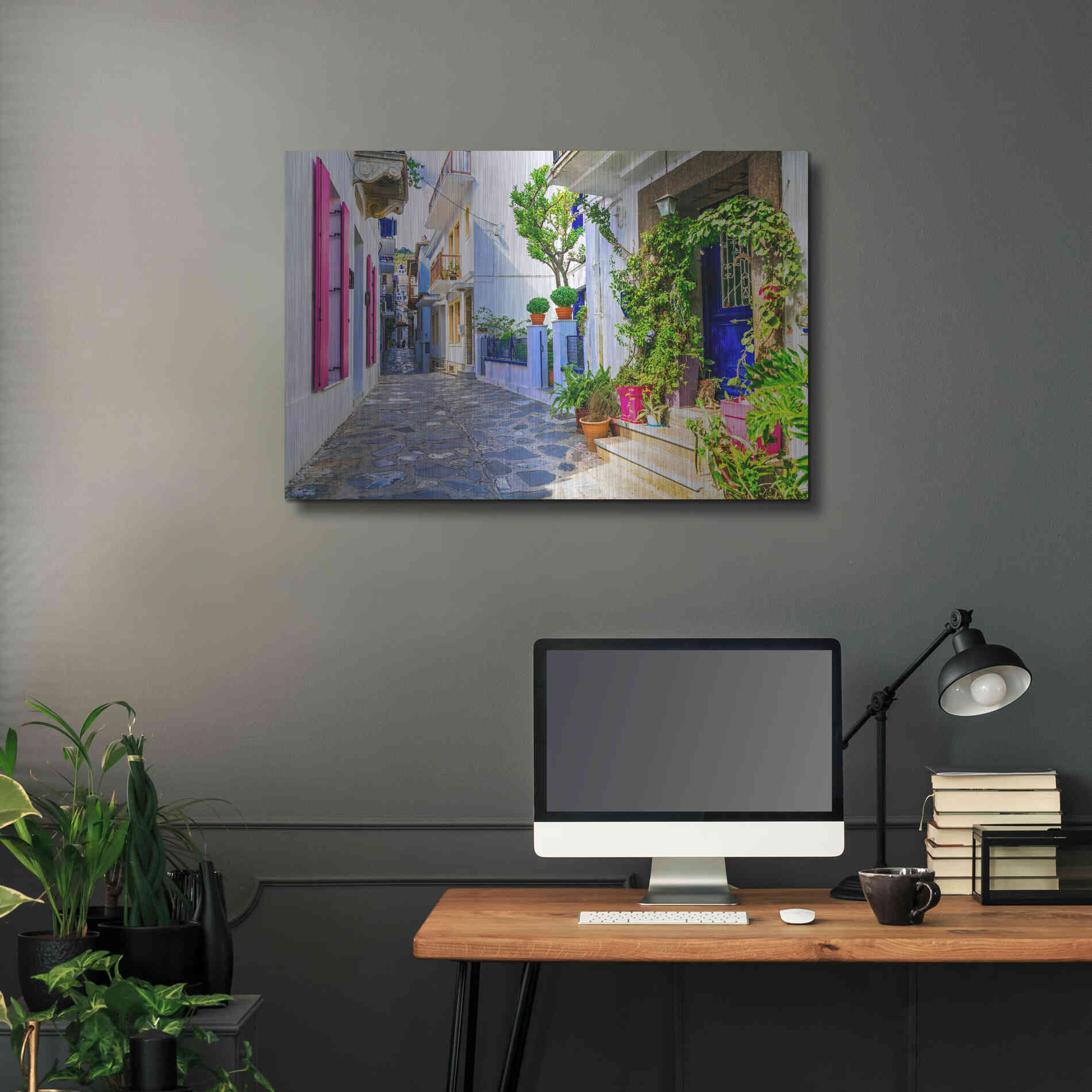 Luxe Metal Art 'Moroccan Alley ' by Epic Portfolio, Metal Wall Art,36x24